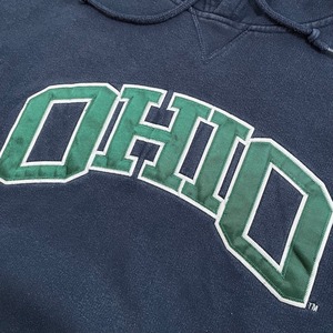 【HOLLOWAY】OHIO カレッジ 刺繍 アーチロゴ パーカー XL ビッグサイズ プルオーバー フーディー スウェット オハイオUS古着