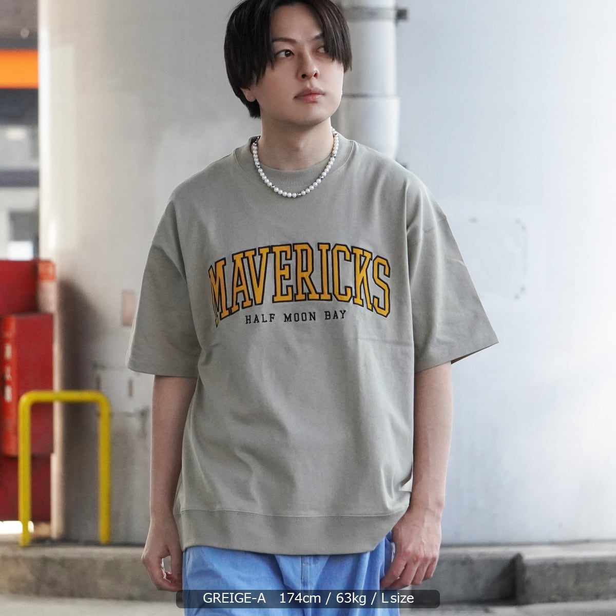 SALE／◇アップリケ刺繍 カレッジロゴ Tシャツ◇ オーバーサイズ t