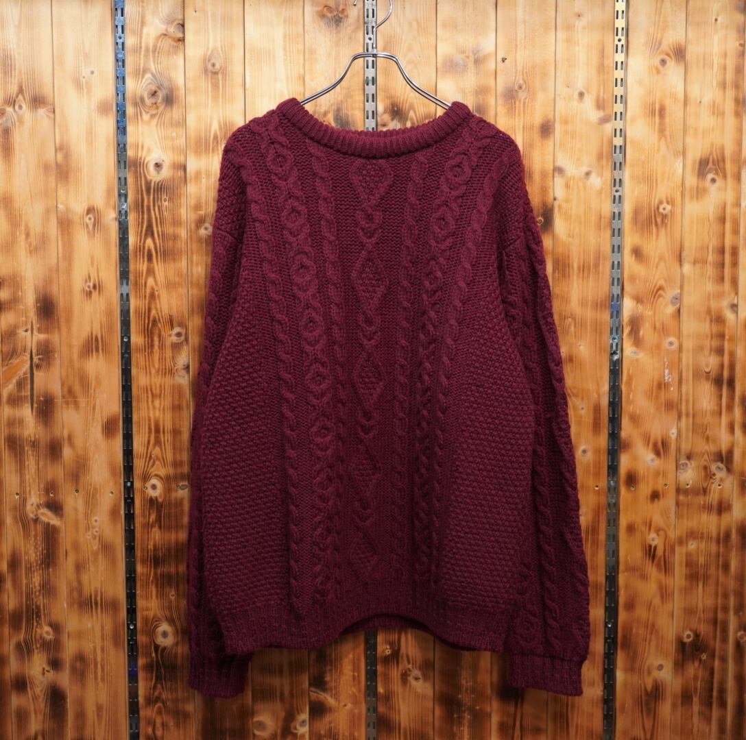 80s l.l.bean アイルランド製 フィッシャーマン ニット L-reg 80s l.l.bean アイルランド製 フィッシャーマン ニット L-reg