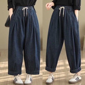 レディース パンツ ボトムス ワークパンツ ワイドパンツ ロング 9分丈 ワイド ポケット ウエストゴム ドロスト デニム ブルーデニム かわいい 大人可愛い きれいめ シンプル カジュアル 上品 おしゃれ こなれ感 メンズライク スポーティー 無地 春 夏 秋 冬 オールシーズン ママ マタニティ 10代 20代 30代 40代 デート お出かけ アウトドア 公園 女子会 休日 コーデ 楽ちん 体型カバー 美脚 脚長 普段使い 着回し 定番 M L XL 2XL 大きいサイズ ゆったり ゆる ブルー