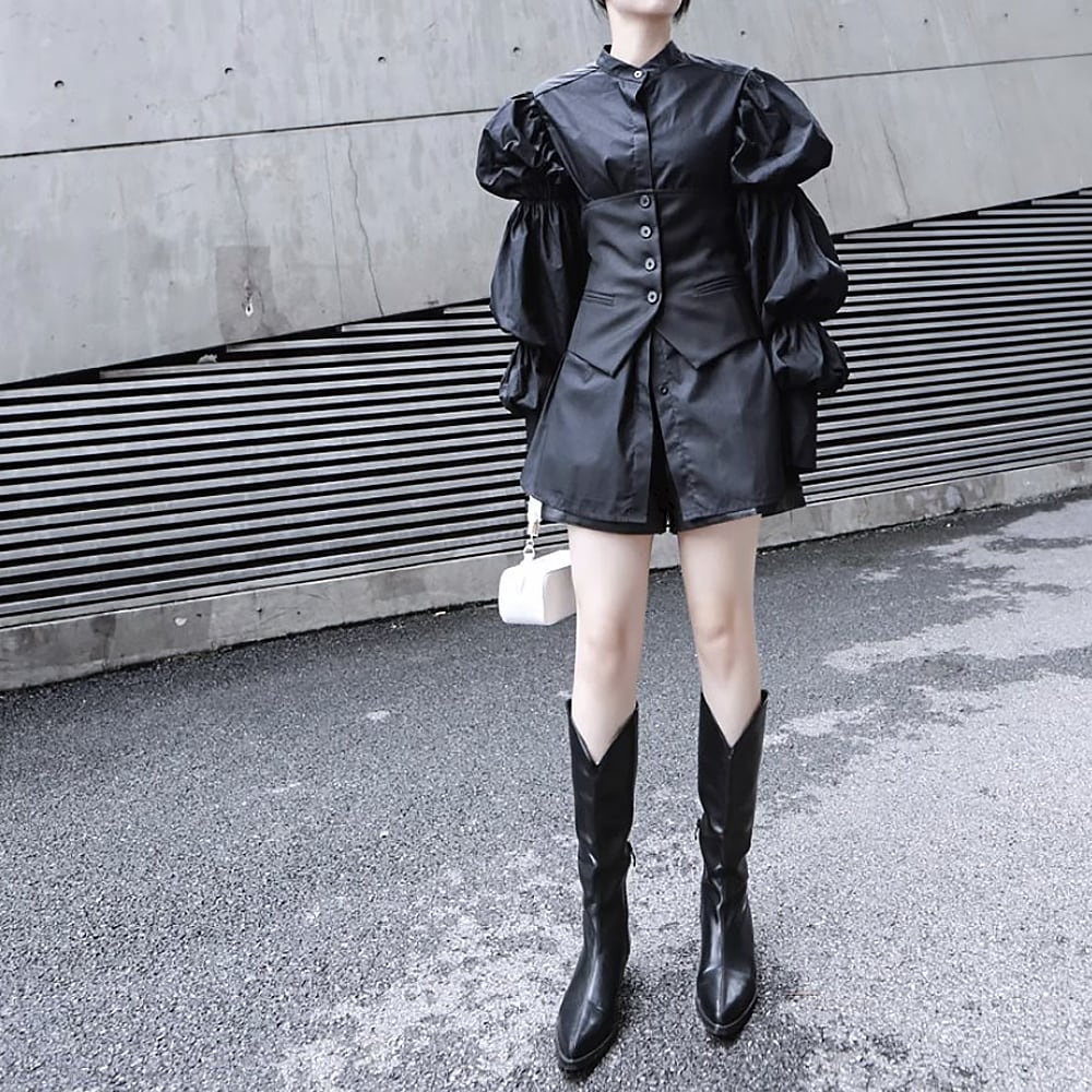 コルセットベルト ビスチェ ボタンベスト フロントボタンコルセット