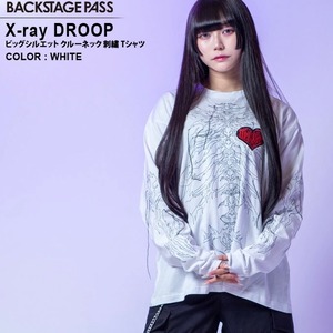 【Backstage pass】X-ray(エックスレイ)ビッグシルエット クルーネック ロンT  NGS2205  ロンティー ユニセックス サブカル 地雷系