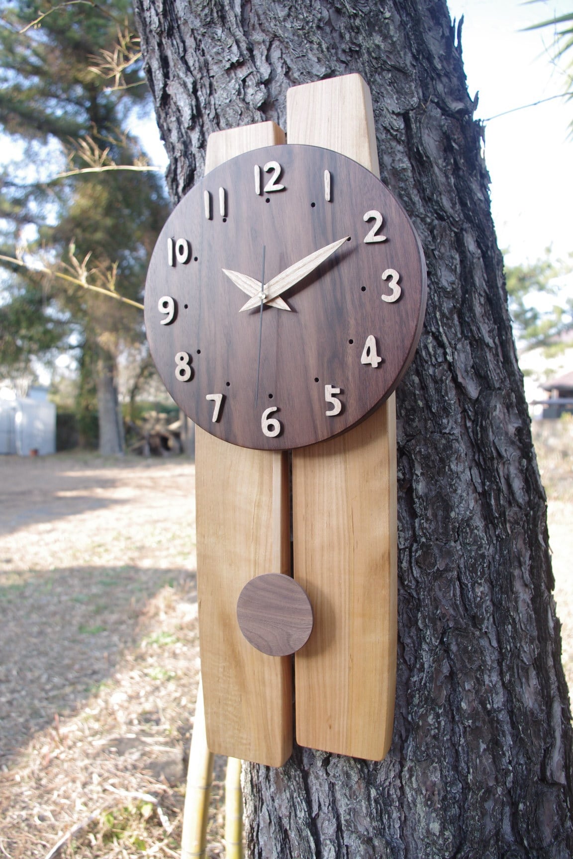 桜の木の時計（置、掛時計） | 井上家具制作室 mocomocoギャラリー