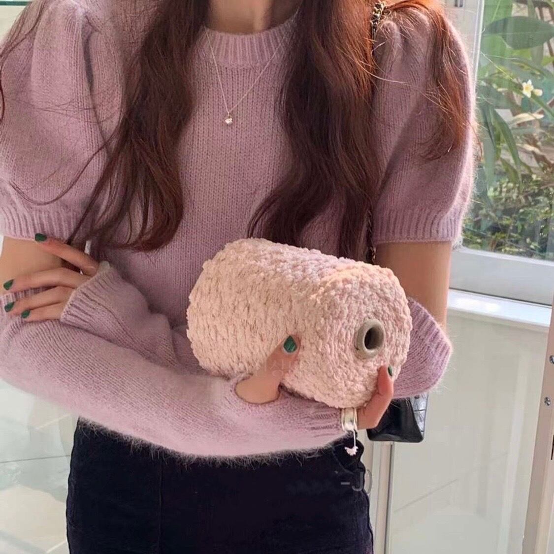 Arm warmer comb knit / Pink(1月上旬〜中旬頃発送予定)