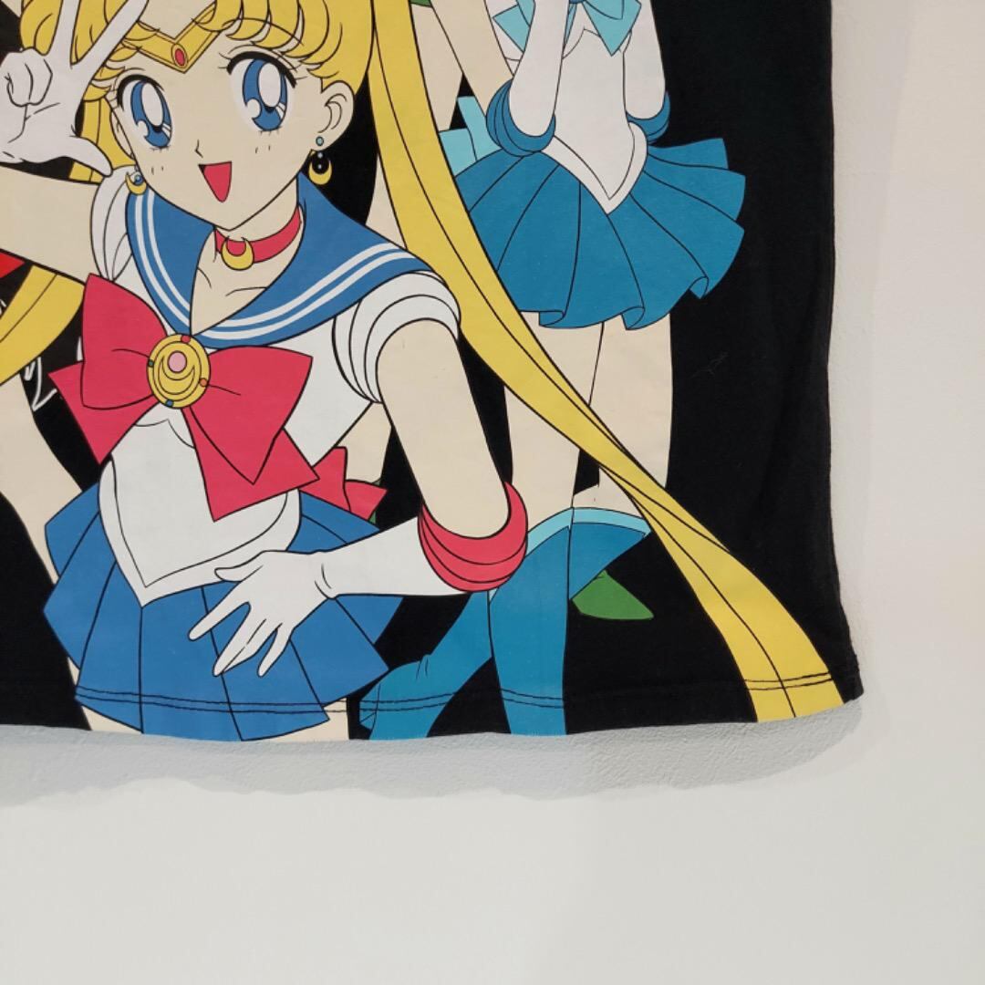 セーラームーン プリントTシャツ アニメT マンガ 黒 M うさぎ 10418 