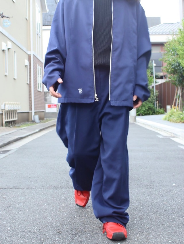 1990's polyester rayon two tucks slacks .