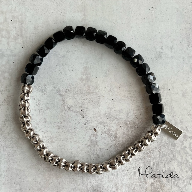 【再販】MEN / UNISEX bracelet（オニキス×カレンシルバー）