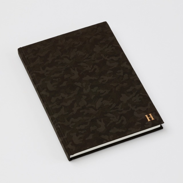 【HONcept】テキスタイルノート Micro Camouflage（迷彩） - Dark Brown 26（ダークブラウン）ノート