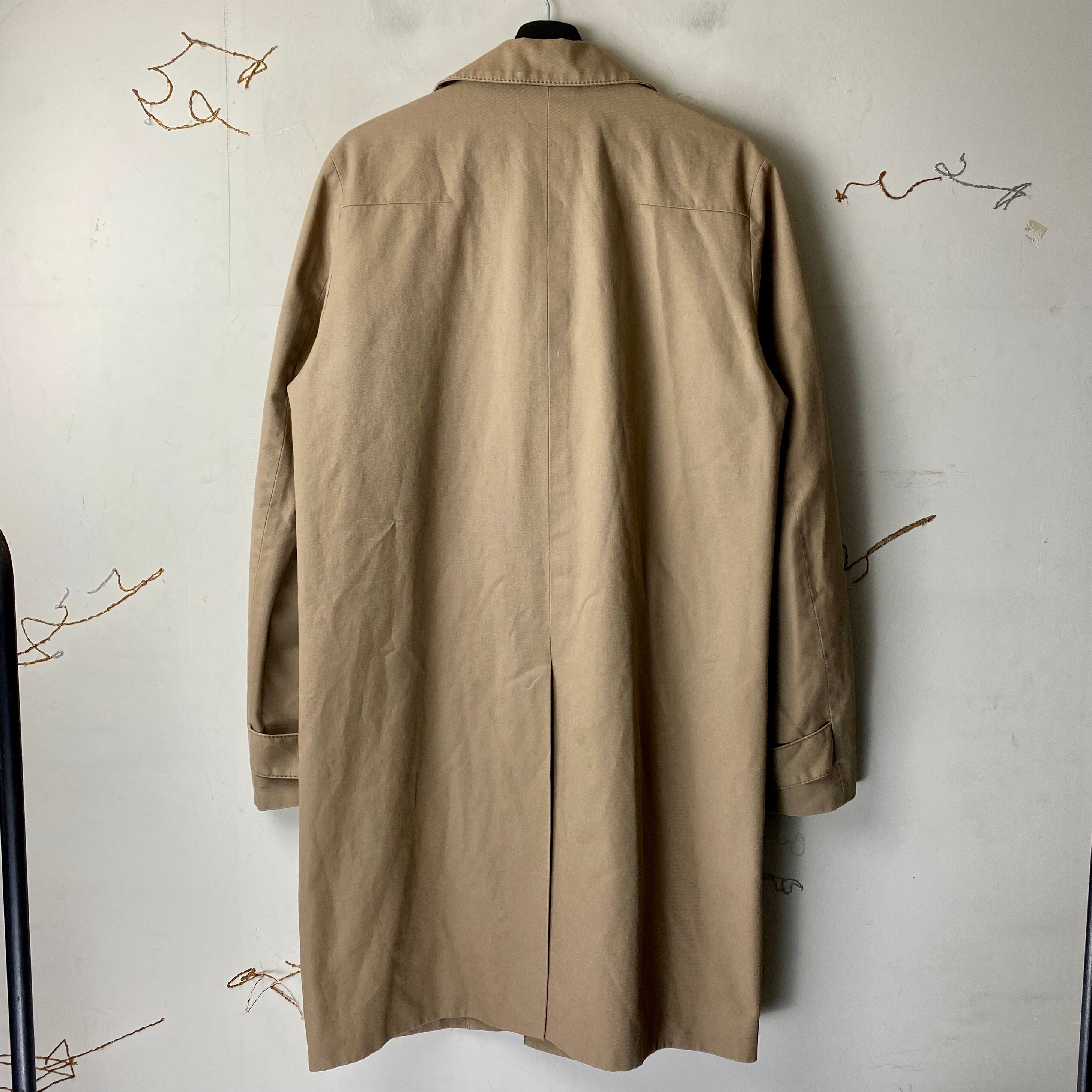 DIOR HOMME by Hedi Slimane cotton balmacaan coat | NOIR ONLINE