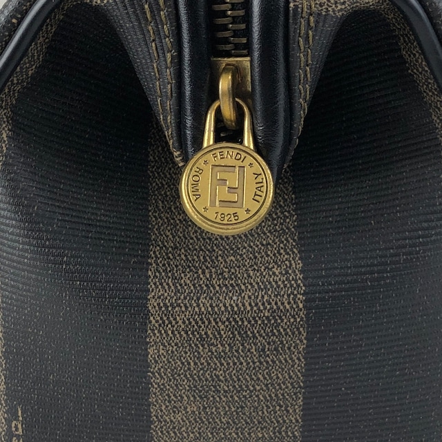 FENDI フェンディ ペカン ショルダーバッグ ブラック PVCレザー 2way ミニボストン vintage ヴィンテージ オールド jy5pns