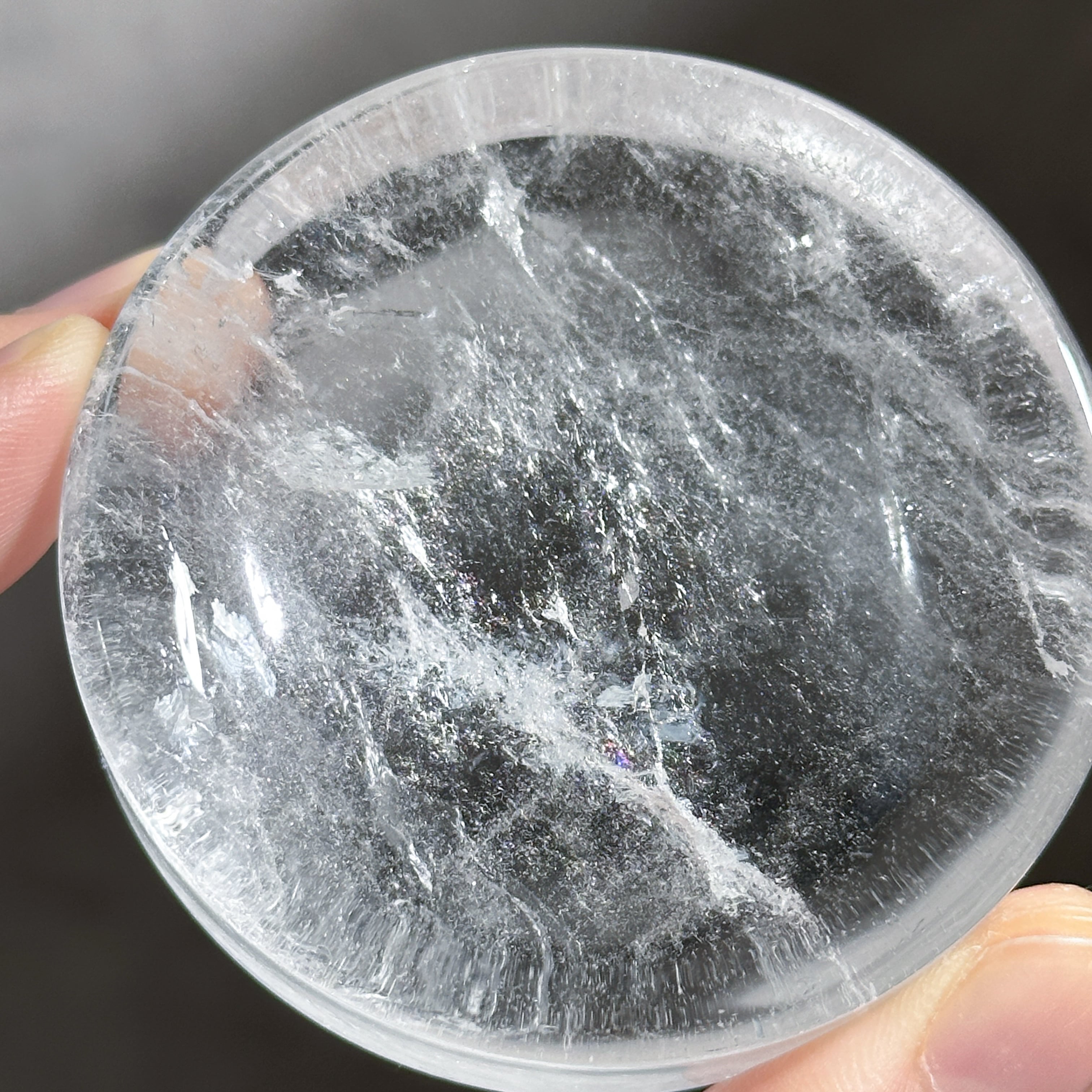 クリアクォーツ 丸型のうつわ 23◇ Clear Quartz ◇天然石・鉱物