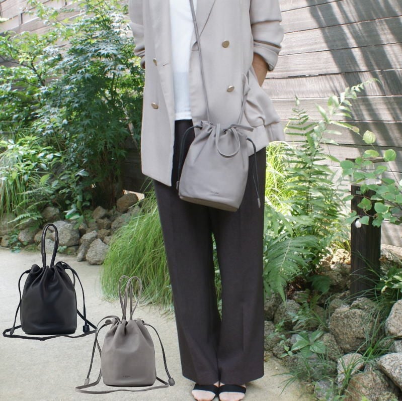 FOLNA RD〕ソフトレザー2WAY巾着ショルダーバッグ・fo-083349 | 豊岡製