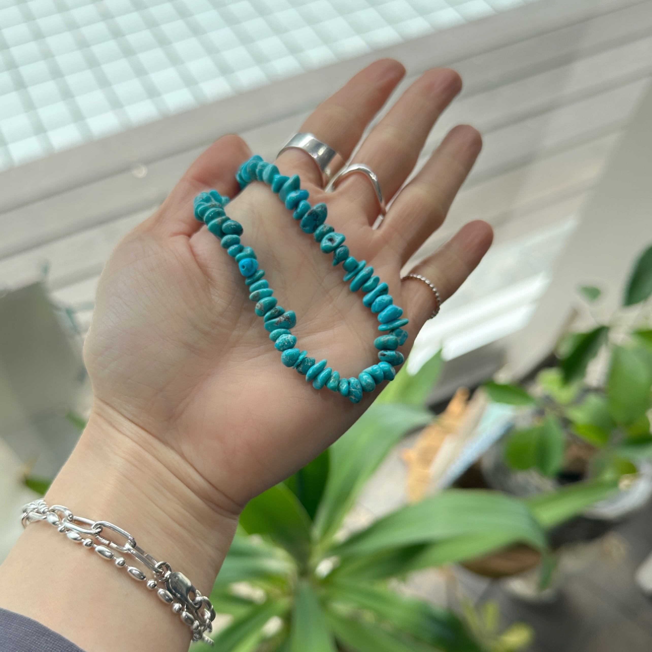 Lagoon Original チベッタン ターコイズ 一連 ネックレス 40/45/50cm