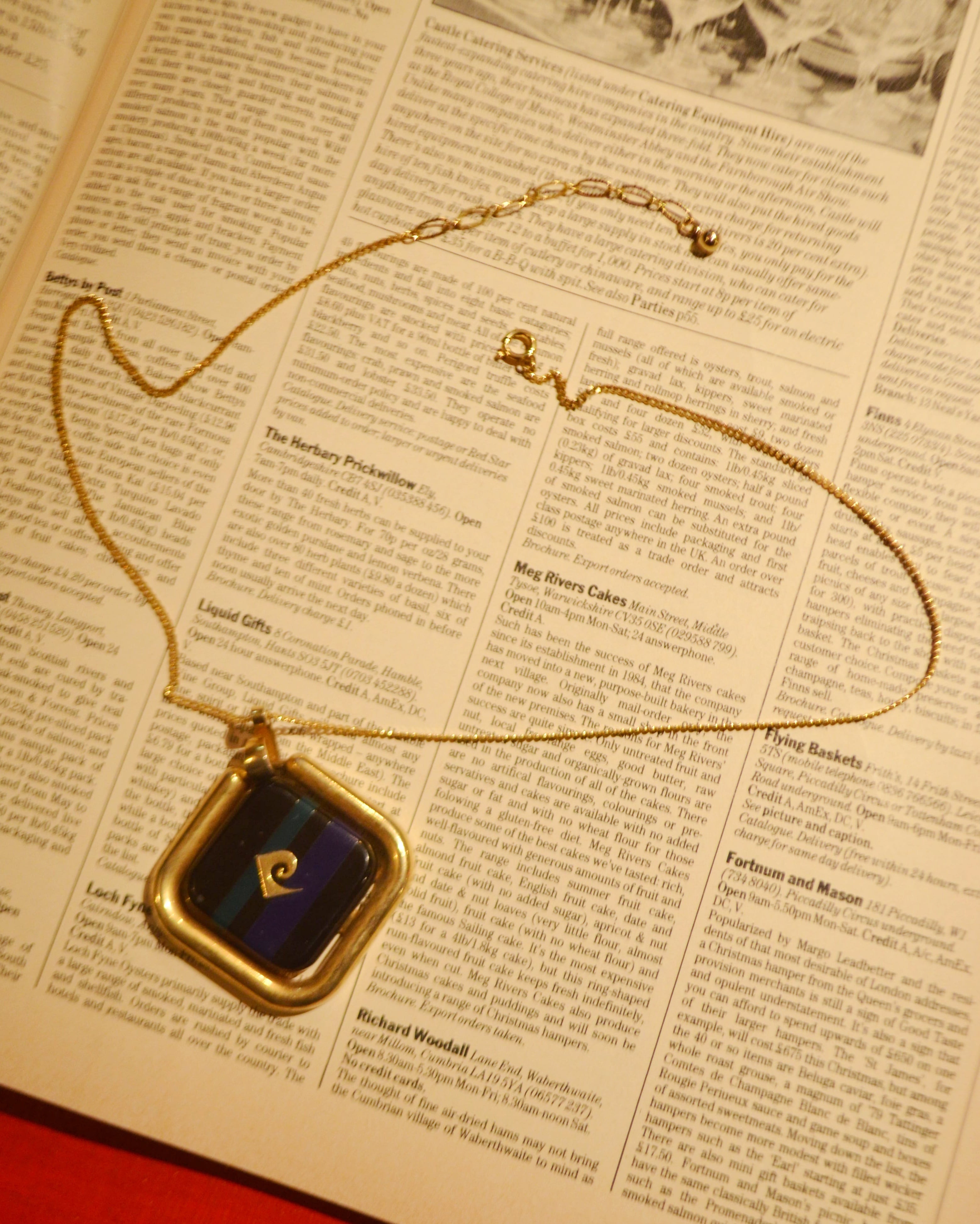 "Pierre Cardin" logo necklace