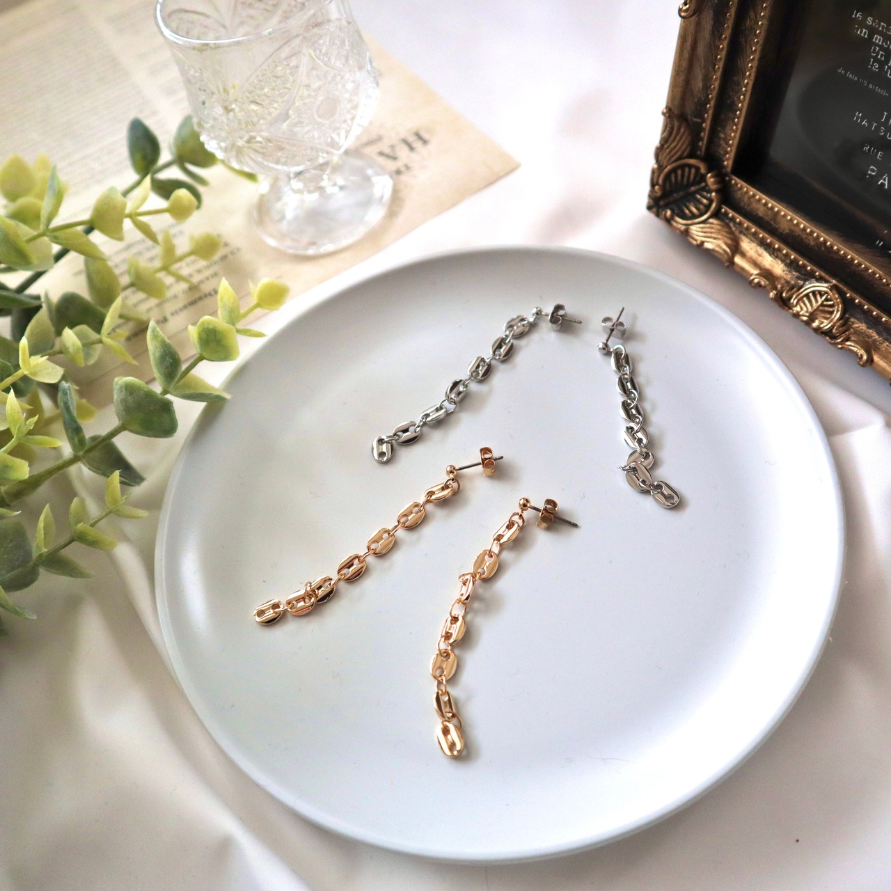 357P　ロングチェーンピアス