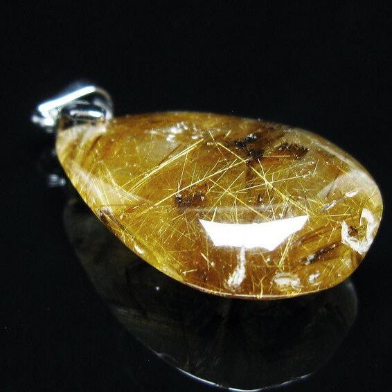 タイチンルチルクォーツ ペンダント ルチルクォーツ ペンダントトップ 一点物 メール便可 [M便 1/20] 112-13362