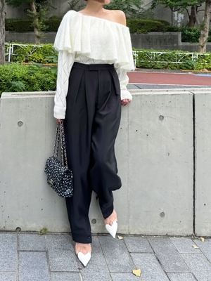 3wayフリルニット Arthur ホワイト | Cygne 