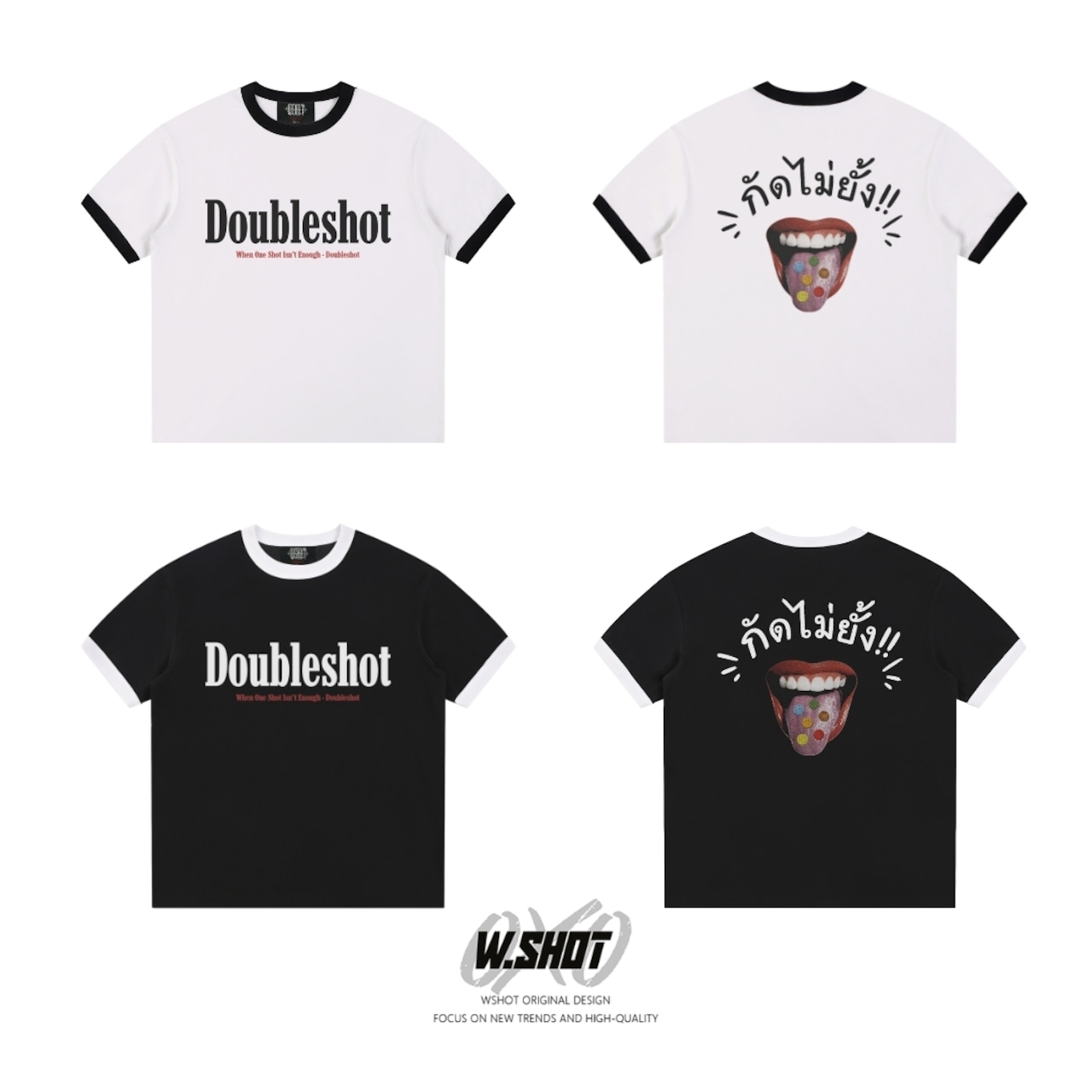 WSHOT Original Vintage Tongue Graphic Ringer Tee WS166