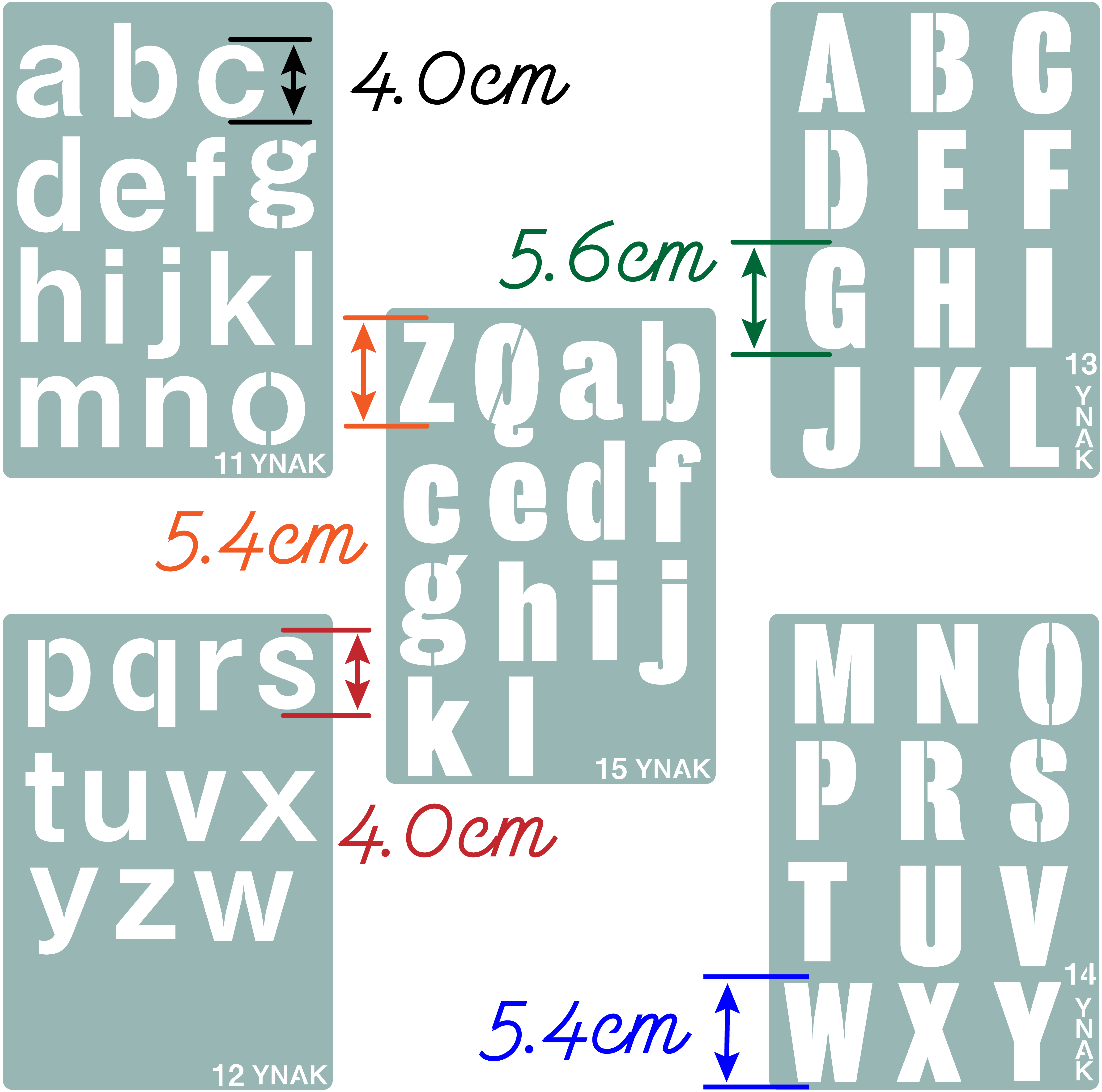 在庫一掃】 ステンシルシート アルファベット 大 小文字 数字 均等 テンプレート ステンシルプレート 型 メッセージ ジャーナルカード  グリーティング 26cm×18cm 20枚 YNAK