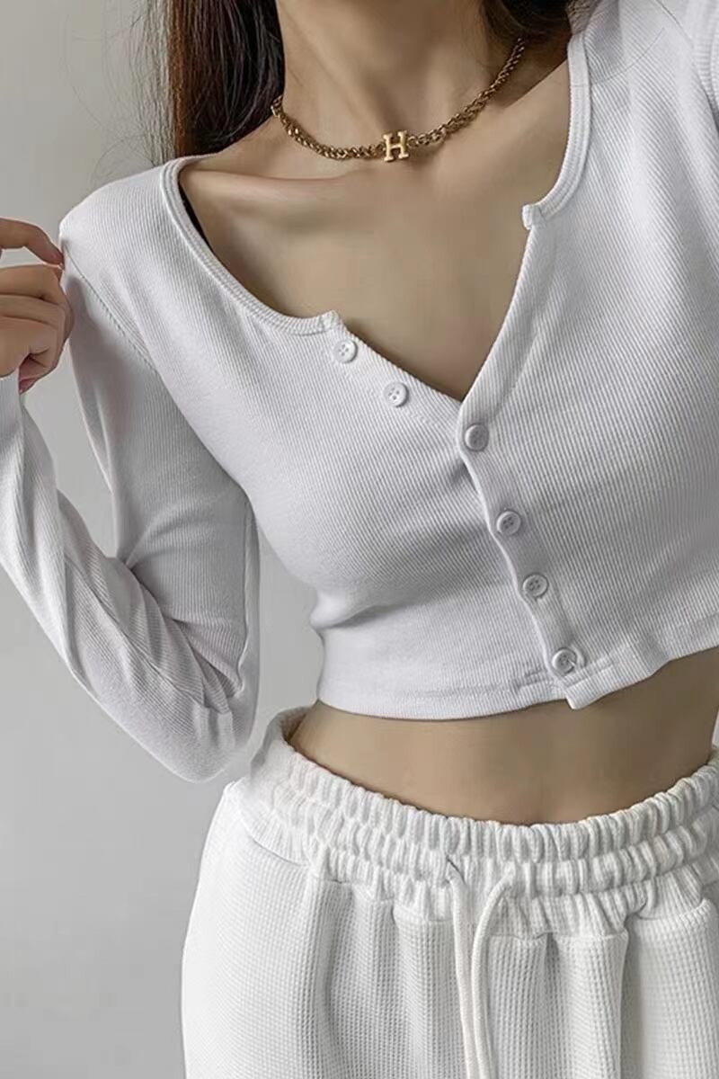 クロップド  リブカットソー　AJ4Z4039-322