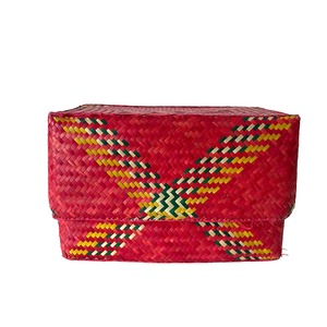 Rectangular colourful basket M w25.5cm×14.5cm×h16.5cm 四角カラフル蓋付き収納かご
