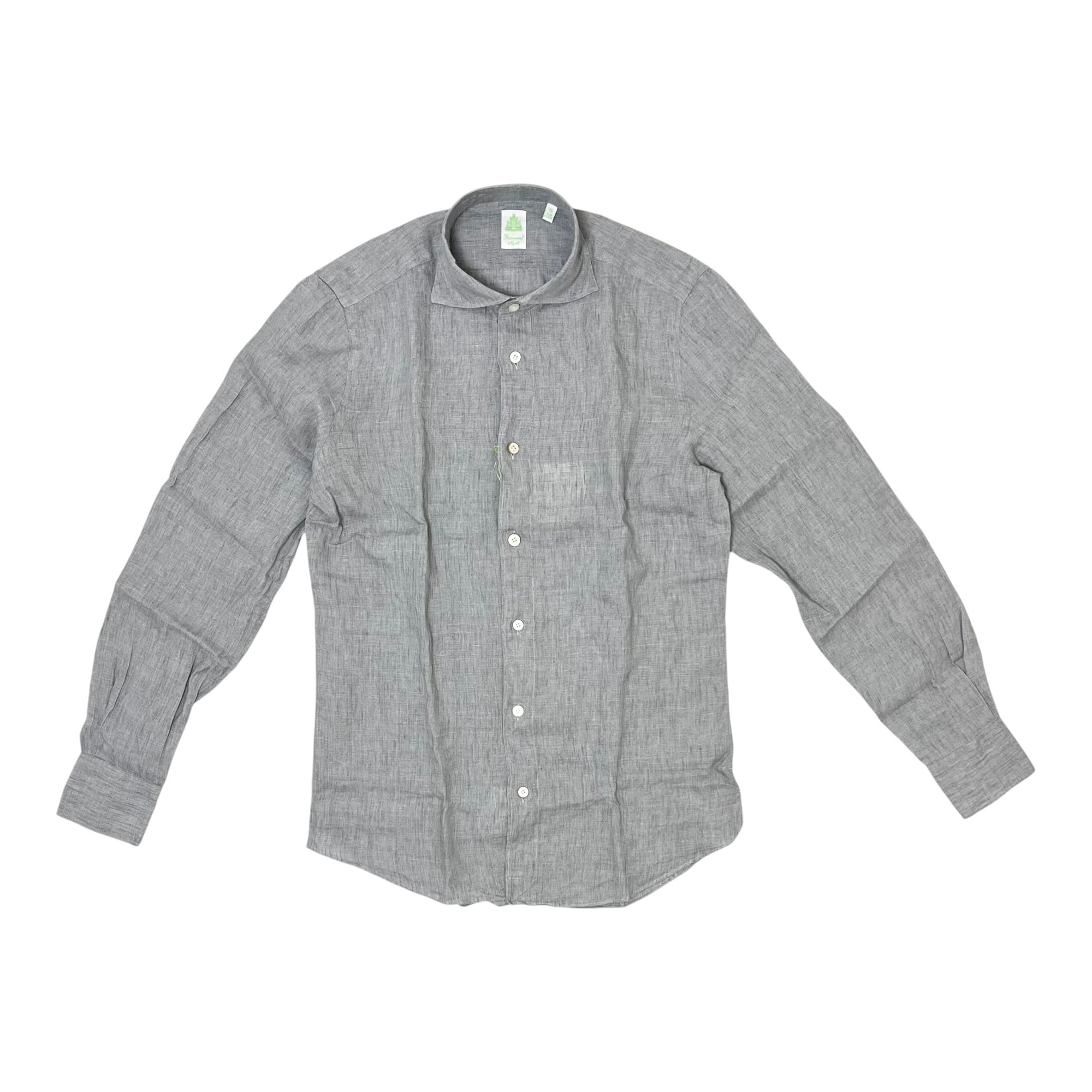 FINAMORE(フィナモレ) Linen Shirt"SIMONE"/LT.GRAY