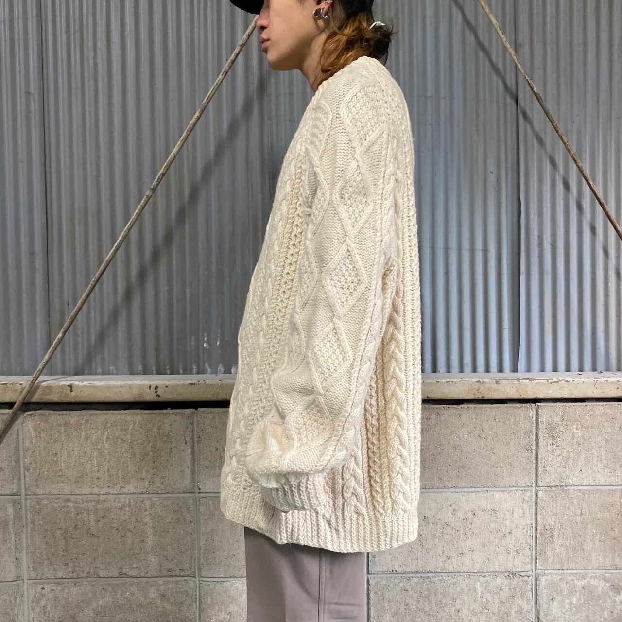 通販 80s アイルランド製 ヴィンテージ フィッシャーマン セーター ウールニット ハンドニット メンズxs相当 レディースs相当 ホワイト系 古着 Tripsters Tips 通販 80s アイルランド製 ヴィンテージ フィッシャーマン セーター ウールニット ハンドニット メンズxs相当 レディースs相当 ホワイト系 古着 Tripsters Tips