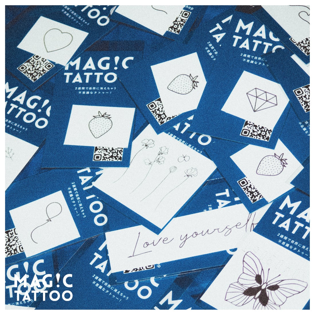 No.190_Two lilies/ 2週間肌を染める MAG!C TATTOO,マジックタトゥー