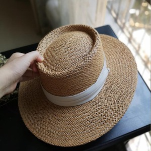 カラーリボンナチュラルハット　4色　01041