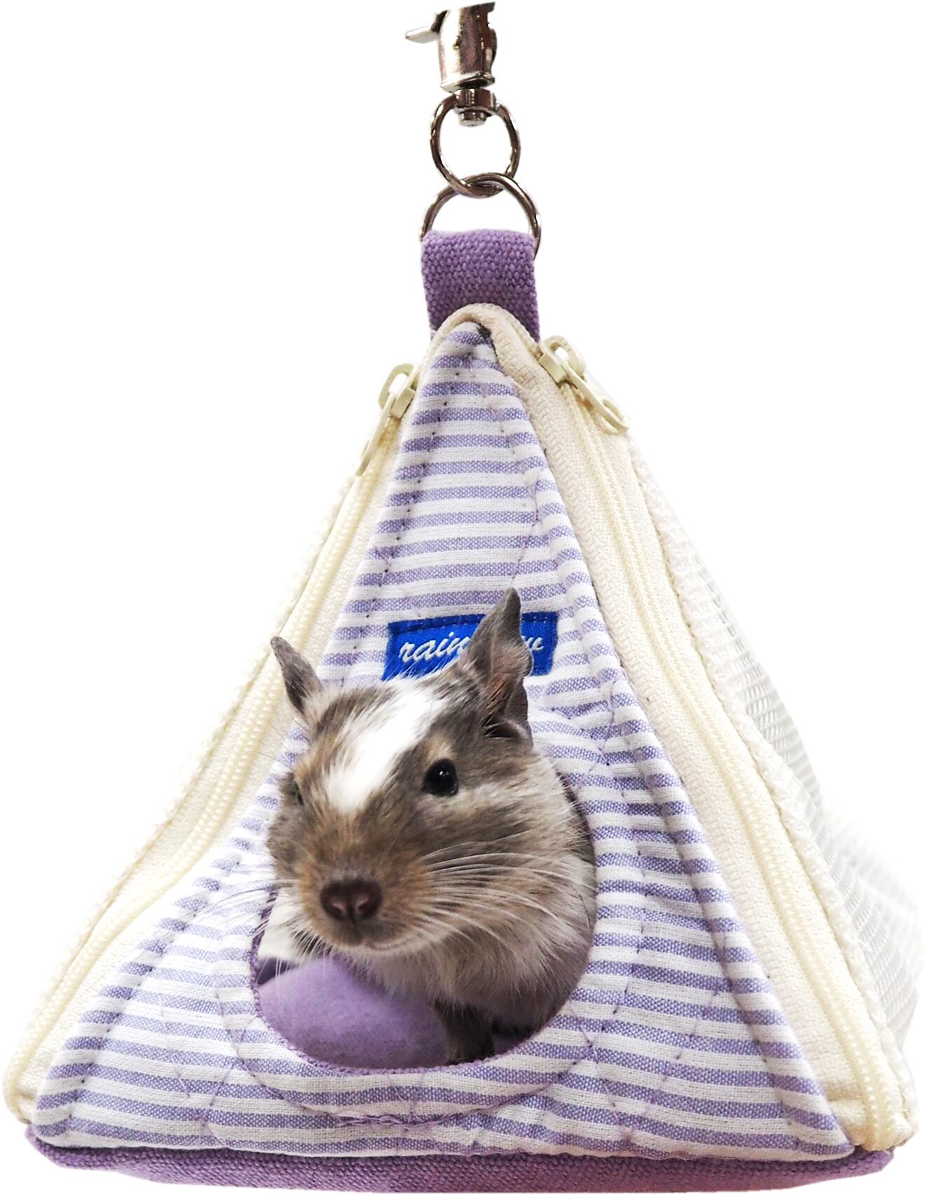 【小動物用品】ミニミニとんがりハウス メッシュ レッド/ラベンダー