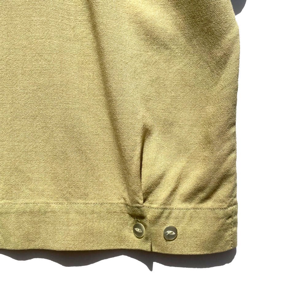 TOWNCRAFT - Penneys] Vintage S/S Open Collar Rayon Shirt [1960s