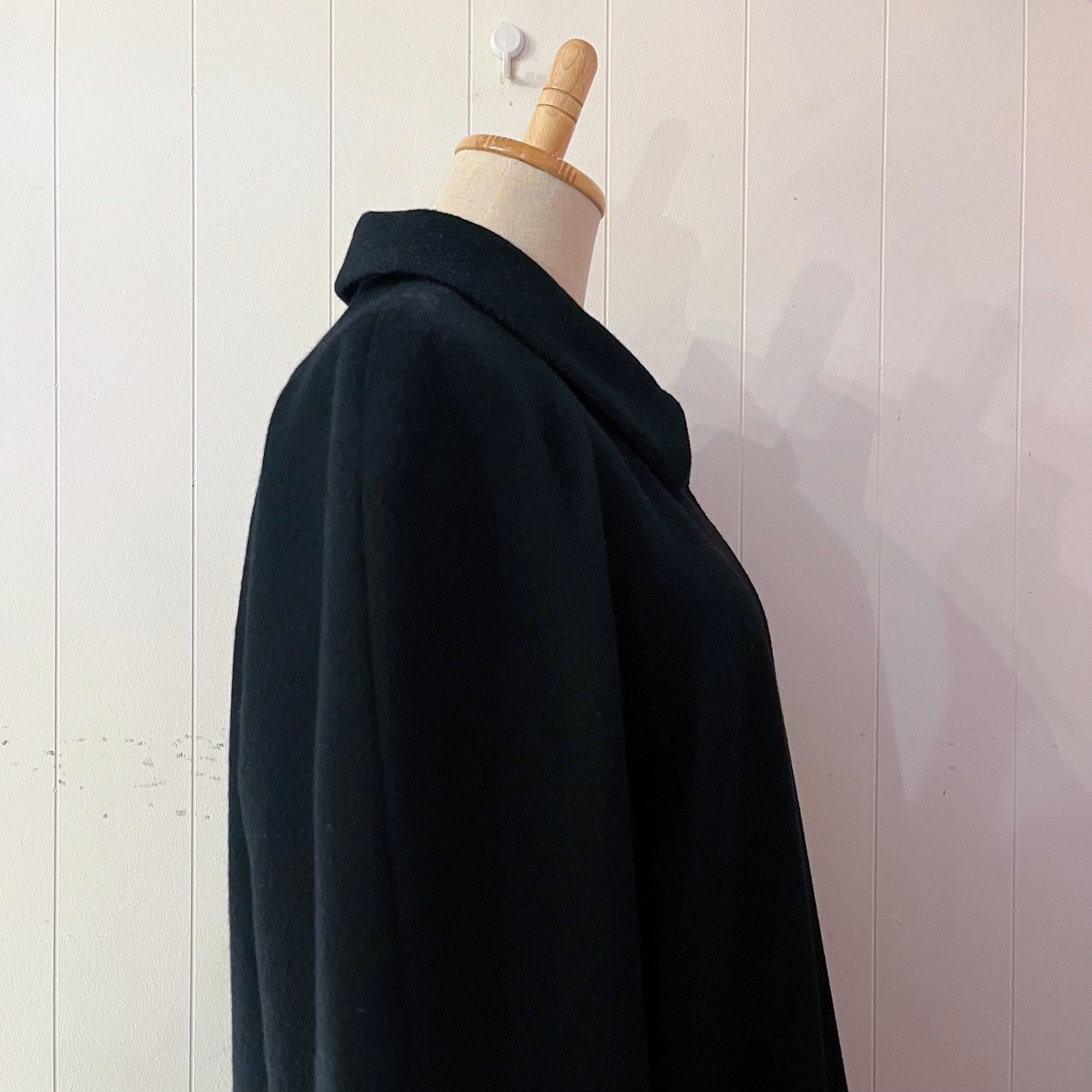 black cashmere long coat