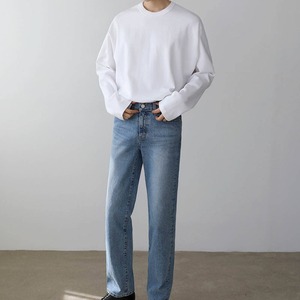 ベーシックラウンドネック薄手ロングTシャツ　MT0080054