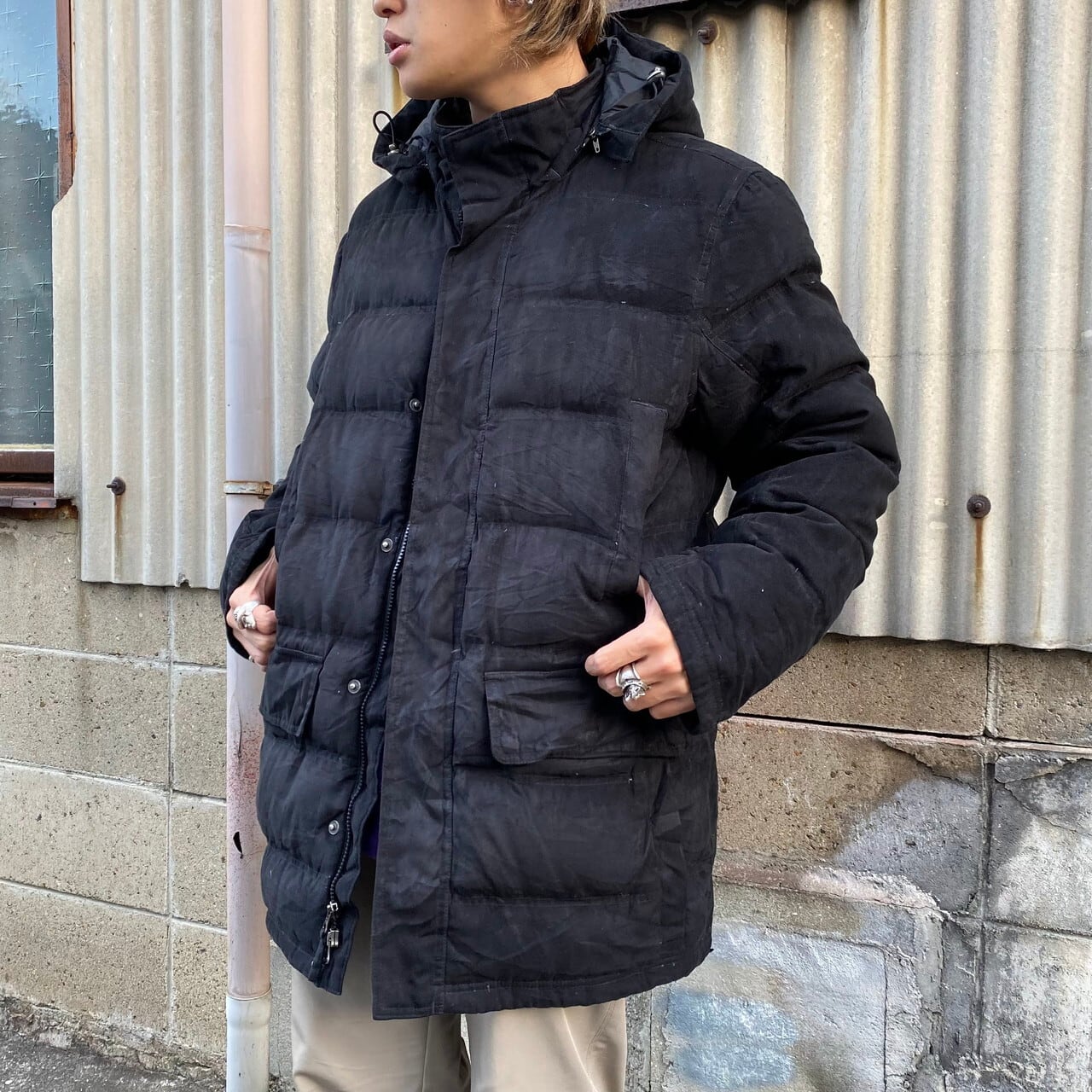 L.L.Bean エルエルビーン フェイクスエード ダウンジャケット メンズM 