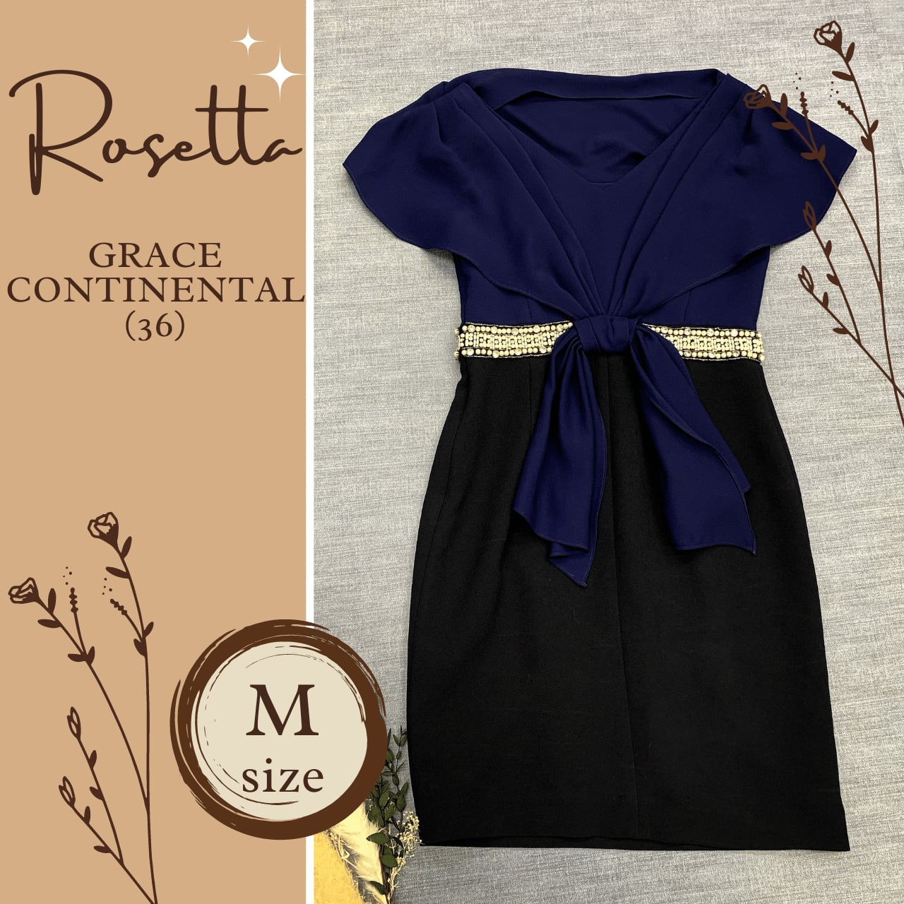 グレースコンチネンタル レースワンピース ネイビー Mサイズ ドレス3点