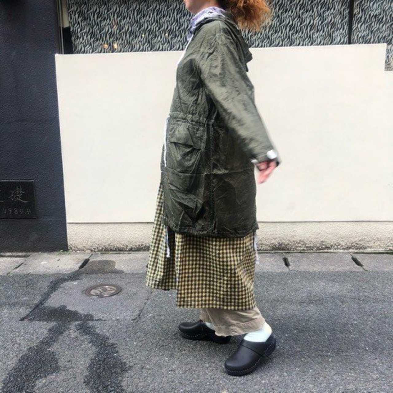 UKタイプ 後染めスノーパーカー　オリーブ 
