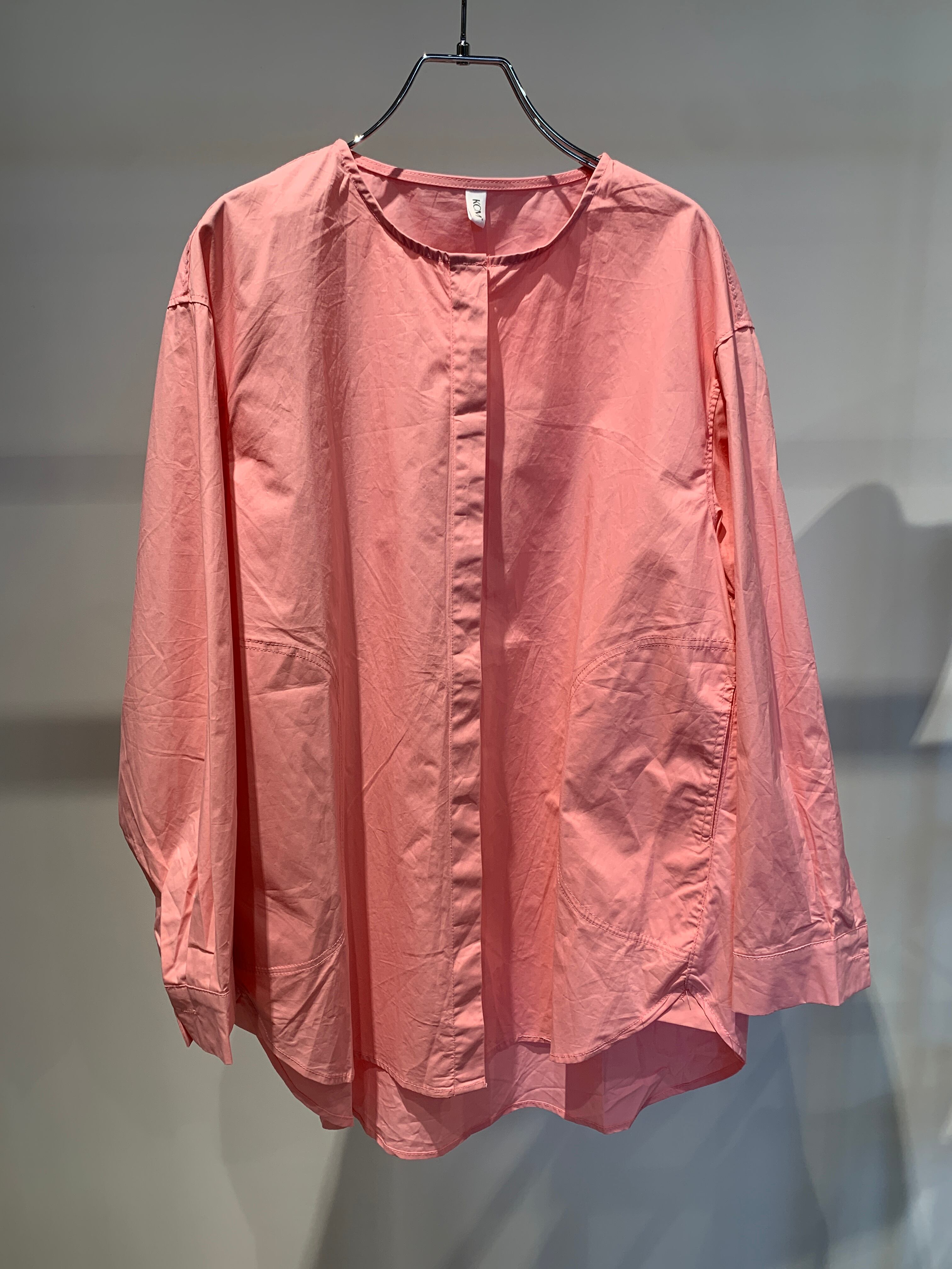 no-collar shirt blouse
