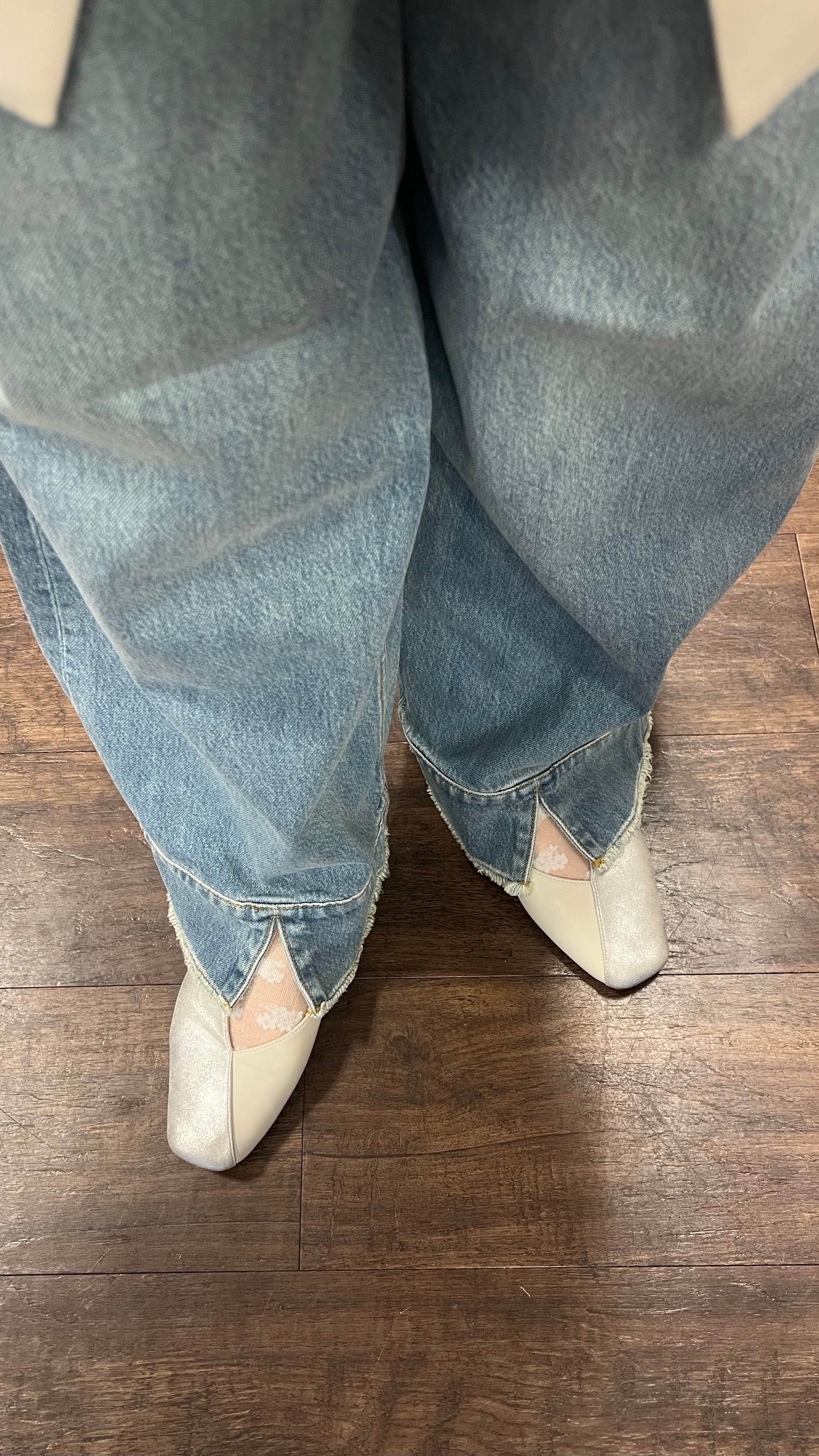 CYAN TOKYO スリットヘムビンテージバギーパンツ No.510345 ブルー 36