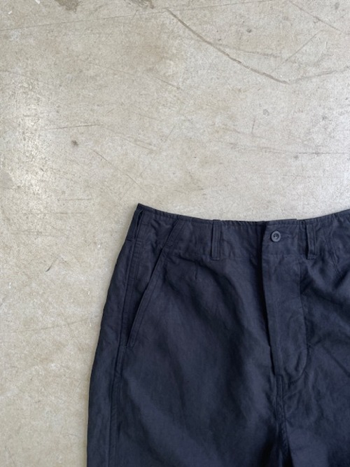 kaval / arya pants "high count linen"(カヴァルの黒いアリヤパンツ)