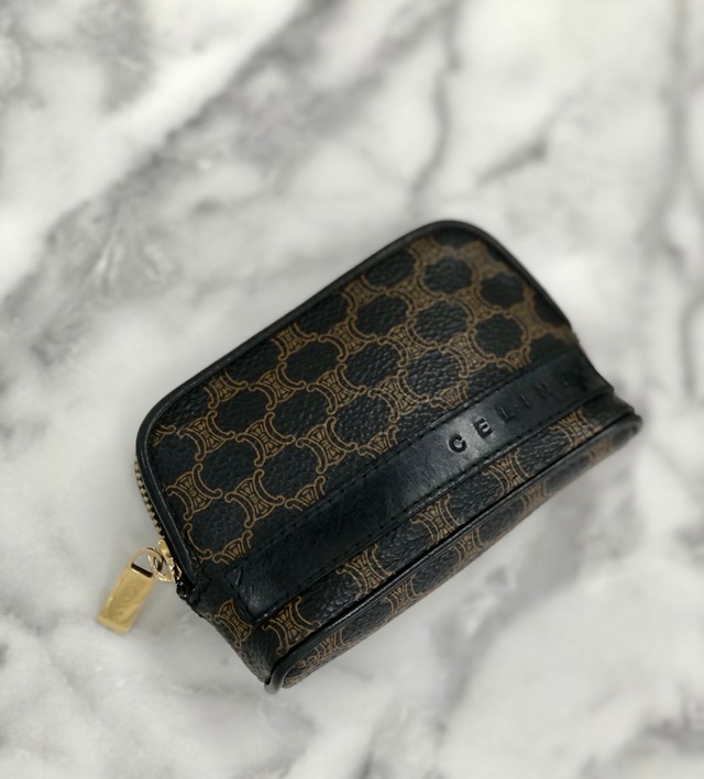 CELINE セリーヌ　マカダム　ロゴ　コインケース　ブラック　vintage　ヴィンテージ　オールドセリーヌ　Accessories　drkitk