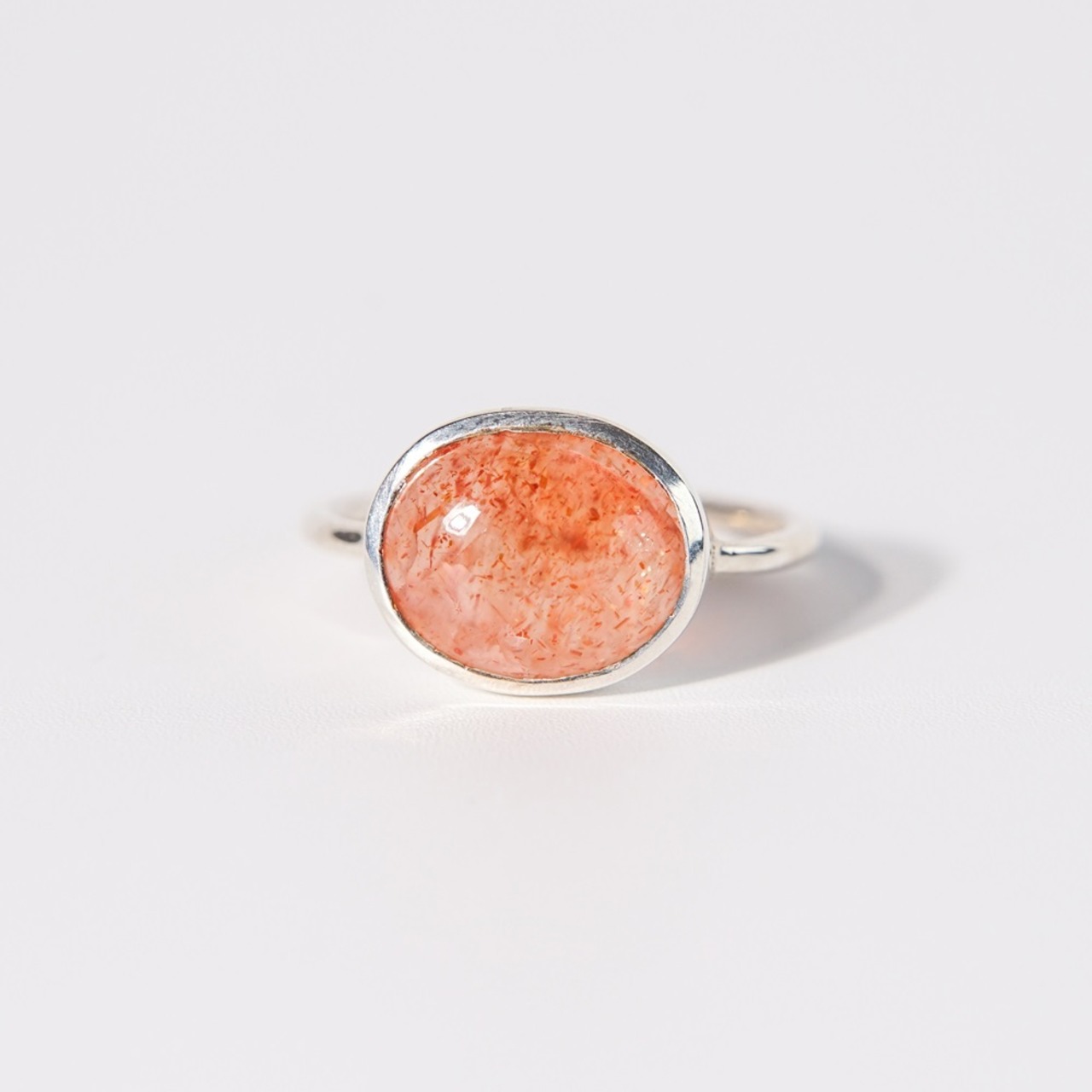 【14号】サンストーン リング(SV)