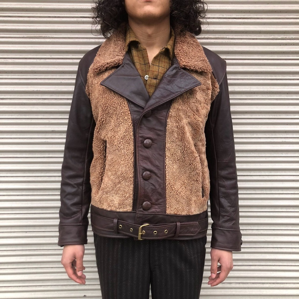 Vintage Leather Grizzly Jacket 再構築 熊ジャン ヴィンテージ 