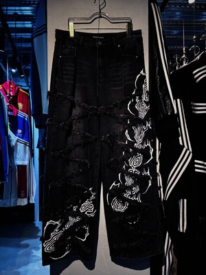 "RƎ:STANCE” graphic custom design denim pants