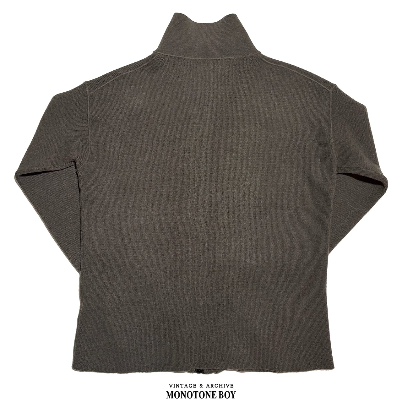 STONE ISLAND 2005AW WOOL NYLON ZIP-UP DRIVER'S KNIT SWEATER
