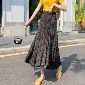 小花柄　プリーツスカート　AJ1365-E004