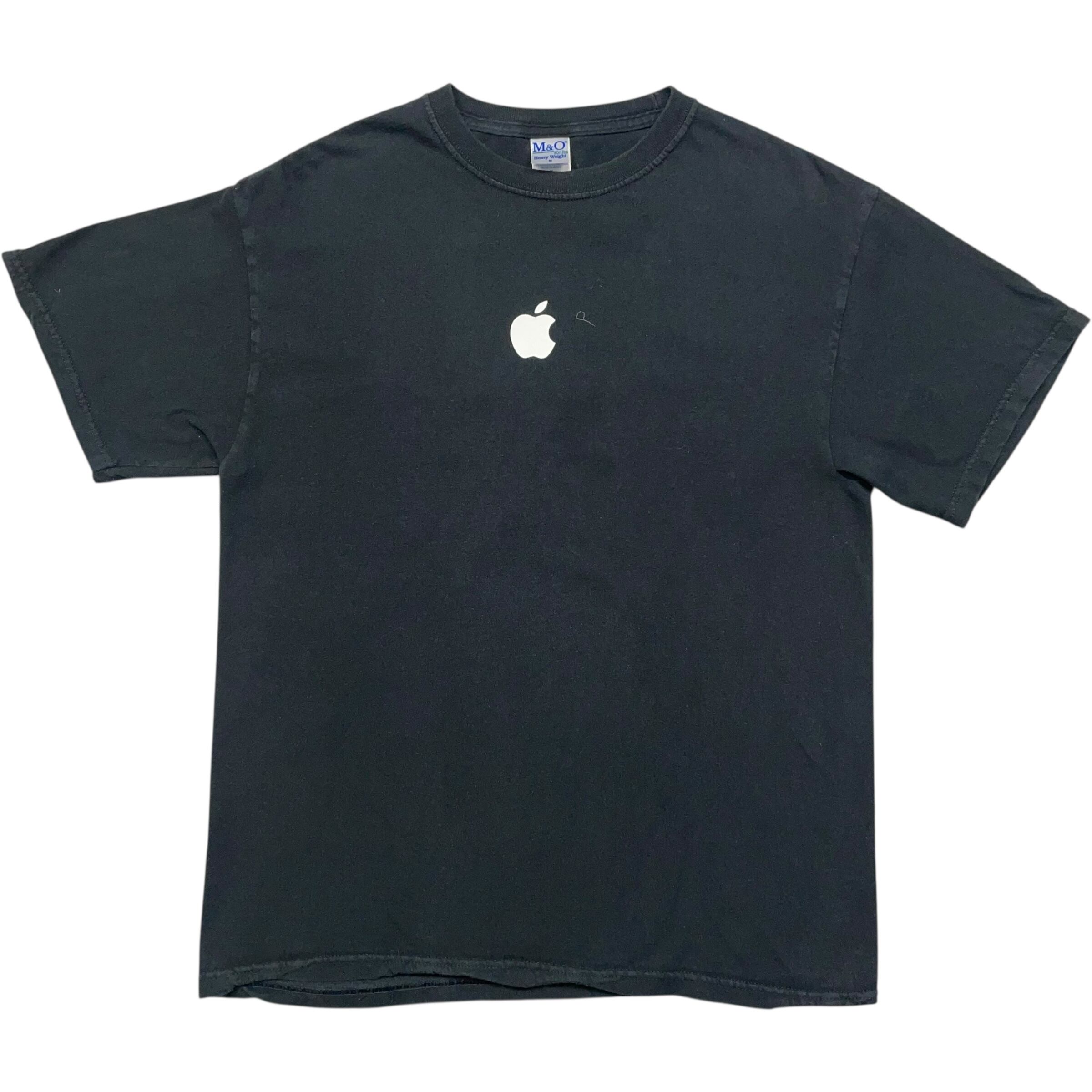 《M》Apple アップル 企業Tシャツ ワンポイントロゴ ブラック no.7831