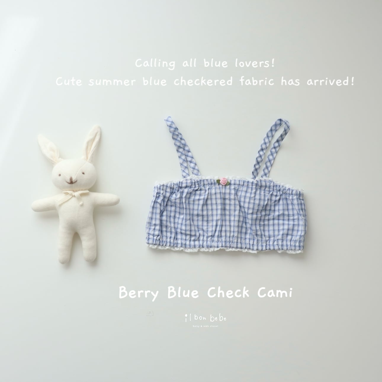 【即納】Berry Blue Check Cami