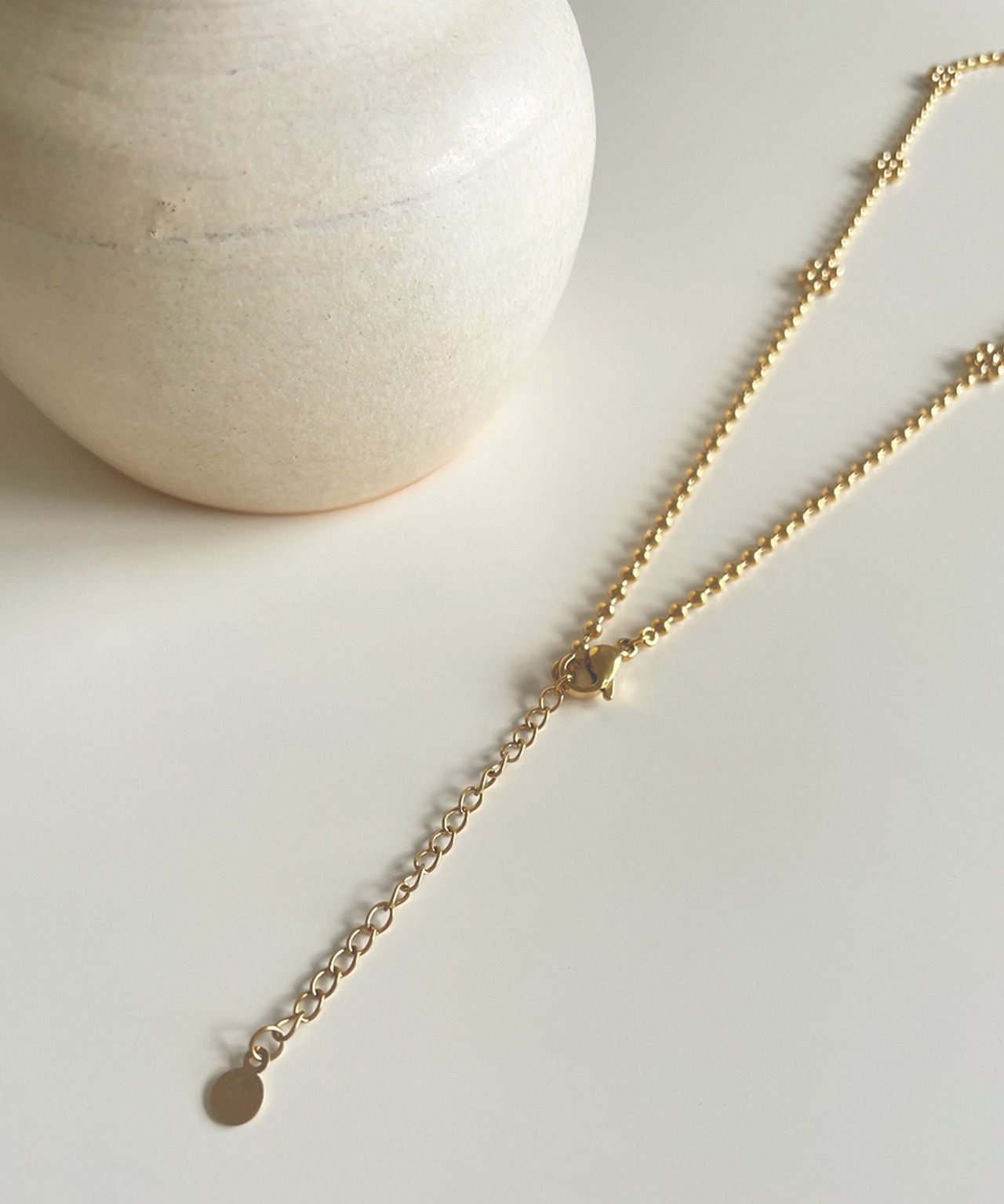 S I U R | flower grain necklace _ 316L