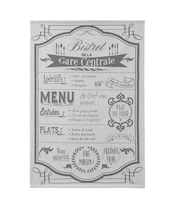 トルション フランス雑貨 「au menu」キッチンクロス ティータオル COUCKE クーケ フランス ジャカード織 綿100% コットン トルション キッチンタオル ふきん クロス ティータオル 雑貨 かわいい 柄 ブルー お土産 インテリア リネン ギフト 大判