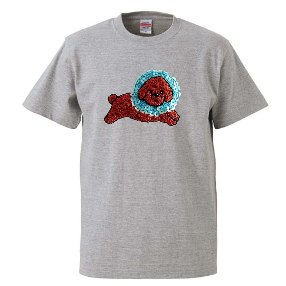 トイプー / Tシャツ / なかしまともみ /  -NATURAL/GRAY/LIGHTBLUE-